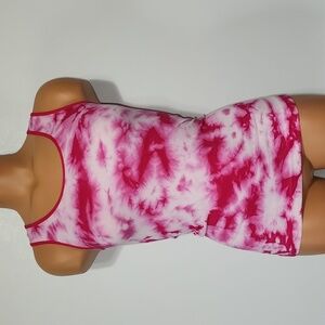 SL Los Angeles Tie Dye Tank Top Pink One Size
